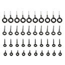 40Pcs/Set Stainless Steel Fishing Rod Guide Set Tip Repair Kit DIY Eye Rings