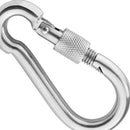 2x Key Ring Stainless Steel Carabiner Spring Snap Clip Hooks Climbing Keychain