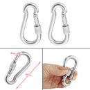 2Pcs Stainless Key Chain Carabiner Clip Snap Hook Camping Key Ring Newest Useful