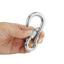 2Pcs Stainless Key Chain Carabiner Clip Snap Hook Camping Key Ring Newest Useful