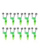 10Pcs LED Light Night Twin Bells Clip On Fish Fishing Rod Bite Alarm Alert
