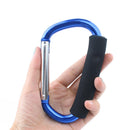 2Pcs Aluminum Carabiner D-Shape Key Chain Clip Outdoor Climbing Buckle Lock Hook