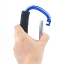 2Pcs Aluminum Carabiner D-Shape Key Chain Clip Outdoor Climbing Buckle Lock Hook