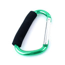 2Pcs Aluminum Carabiner D-Shape Key Chain Clip Outdoor Climbing Buckle Lock Hook