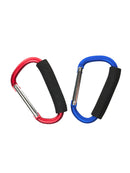 2Pcs Aluminum Carabiner D-Shape Key Chain Clip Outdoor Climbing Buckle Lock Hook