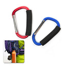 2Pcs Aluminum Carabiner D-Shape Key Chain Clip Outdoor Climbing Buckle Lock Hook