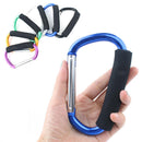 2Pcs Aluminum Carabiner D-Shape Key Chain Clip Outdoor Climbing Buckle Lock Hook