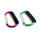 2Pcs Aluminum Carabiner D-Shape Key Chain Clip Outdoor Climbing Buckle Lock Hook