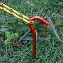 Red Camping Tent Pegs Trip Nail Stakes Hook Hiking Aluminum Outdoor Hooks