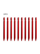 10Pcs Aluminum Alloy Outdoor Camping Trip Tent Peg Ground Triangular Stakes