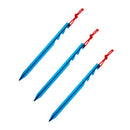 10pcs Aluminium Alloy Blue Camping Hiking Stake Nail Tent Peg Stakes Triangular