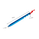 10pcs Aluminium Alloy Blue Camping Hiking Stake Nail Tent Peg Stakes Triangular