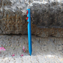 10pcs Aluminium Alloy Blue Camping Hiking Stake Nail Tent Peg Stakes Triangular