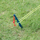 10pcs Aluminium Alloy Blue Camping Hiking Stake Nail Tent Peg Stakes Triangular