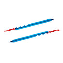 10pcs Aluminium Alloy Blue Camping Hiking Stake Nail Tent Peg Stakes Triangular