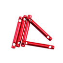 Camping Wind Rope Adjuster Stopper Aluminum Alloy Buckle Rod Red 5Pcs