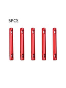 Camping Wind Rope Adjuster Stopper Aluminum Alloy Buckle Rod Red 5Pcs
