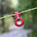 2XCamping Wind Rope Hanging Buckle Self-lock Aluminum Hook Outdoor New