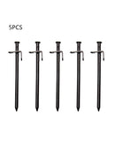 5 x Heavy Duty Black Steel Metal Tent Canopy Camping Stakes Pegs Ground Nail