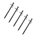 5 x Heavy Duty Black Steel Metal Tent Canopy Camping Stakes Pegs Ground Nail