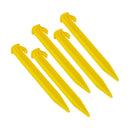 10XPerfeclan Yellow Plastic Camping Shelter Tent Canopy Net Nail Stakes New