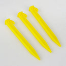 10Pcs Yellow Heavy Duty Plastic Camping & Awning Tent Sand Ground Pegs Stakes