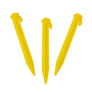 10XPerfeclan Yellow Plastic Camping Shelter Tent Canopy Net Nail Stakes New