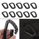10pcs Carabiner Keychain Hard Polymer Carabiners Climbing D Rings