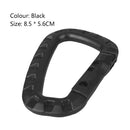 10pcs Carabiner Keychain Hard Polymer Carabiners Climbing D Rings