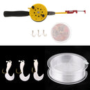 41cm Ice Fishing Rod Reel Combo Detachable Portable Mini Fishing Pole with Reel