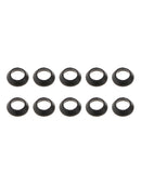 10PCS Black Fishing Rod Guide Eye Rubber Ring Fishing Pole Rods Repair Kit