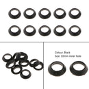 10PCS Black Fishing Rod Guide Eye Rubber Ring Fishing Pole Rods Repair Kit