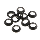 10PCS Black Fishing Rod Guide Eye Rubber Ring Fishing Pole Rods Repair Kit