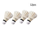 12x Badminton Balls Goose Feather Shuttlecocks for Training Game Sports Durable
