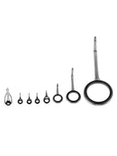 8pcs Fishing Rod Guides Tip Spinning Rod Guide Eyes Rings Tip Top Repair Kit