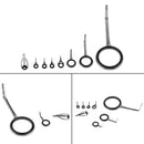 8pcs Fishing Rod Guides Tip Spinning Rod Guide Eyes Rings Tip Top Repair Kit