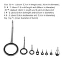 8pcs Fishing Rod Guides Tip Spinning Rod Guide Eyes Rings Tip Top Repair Kit