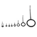 8pcs Fishing Rod Guides Tip Spinning Rod Guide Eyes Rings Tip Top Repair Kit