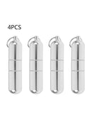 4Pcs Alloy Pill Box Portable Keychain Pill Case Waterproof Pill Holder Container