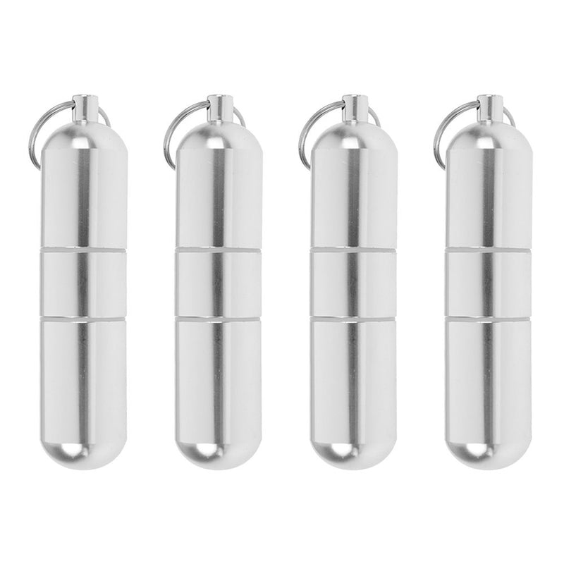 4xPill Box Portable Keychain Pill Case Waterproof Holder Container New