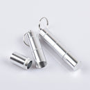 4Pcs Portable Alloy Pill Box Portable Keychain Pill Case Waterproof Medicine Jar