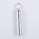4Pcs Portable Alloy Pill Box Portable Keychain Pill Case Waterproof Medicine Jar