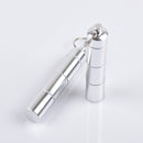 4x Aluminum Alloy Pill Storage Case Bottle Holder Keychain Box Capsule Container