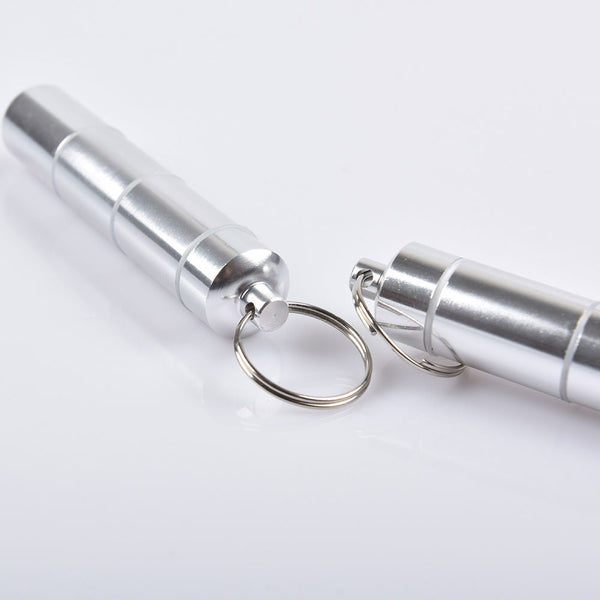 4pcs Waterproof Metal Medicine Pill Box Case Bottle Holder Container Keychain