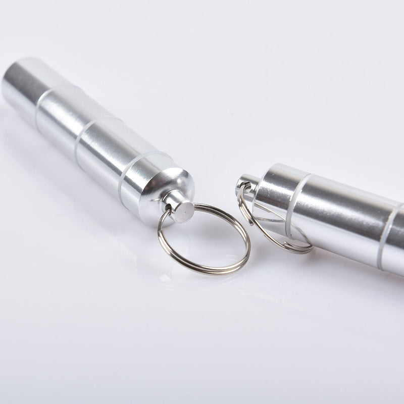 4pcs Waterproof Metal Medicine Pill Box Case Bottle Holder Container Keychain