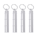 4pcs Waterproof Metal Medicine Pill Box Case Bottle Holder Container Keychain