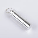 4Pcs Alloy Pill Box Portable Keychain Pill Case Waterproof Pill Holder Container