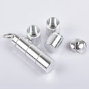 4Pcs Alloy Pill Box Portable Keychain Pill Case Waterproof Pill Holder Container