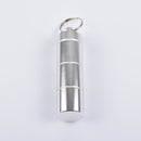 4Pcs Alloy Pill Box Portable Keychain Pill Case Waterproof Pill Holder Container