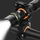 Bicycle Light Stand 360 Degree Rotation Flashlight Torch Holder Black Color